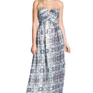 Calvin Klein chiffon strapless gown